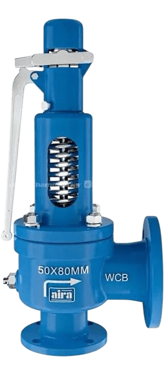 Cast steel spring-loaded safety relief valve, flanged WCB